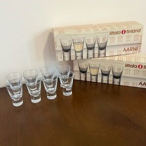 Iittala Finland Goran Hongell Ahlstrom AARNE Shot glasses (x8)